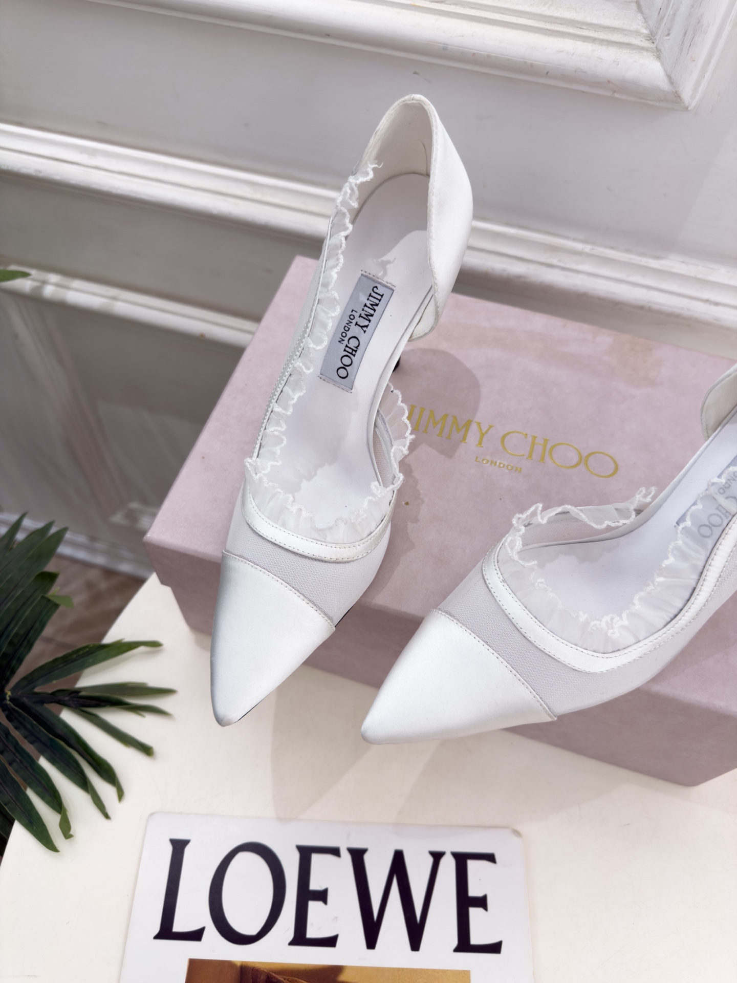 JimmyChoo 吉米周 26𝐬𝐬 ———      ✨ 2026秋冬新品 专柜最新 JC尖头网纱内空高跟鞋  BS名