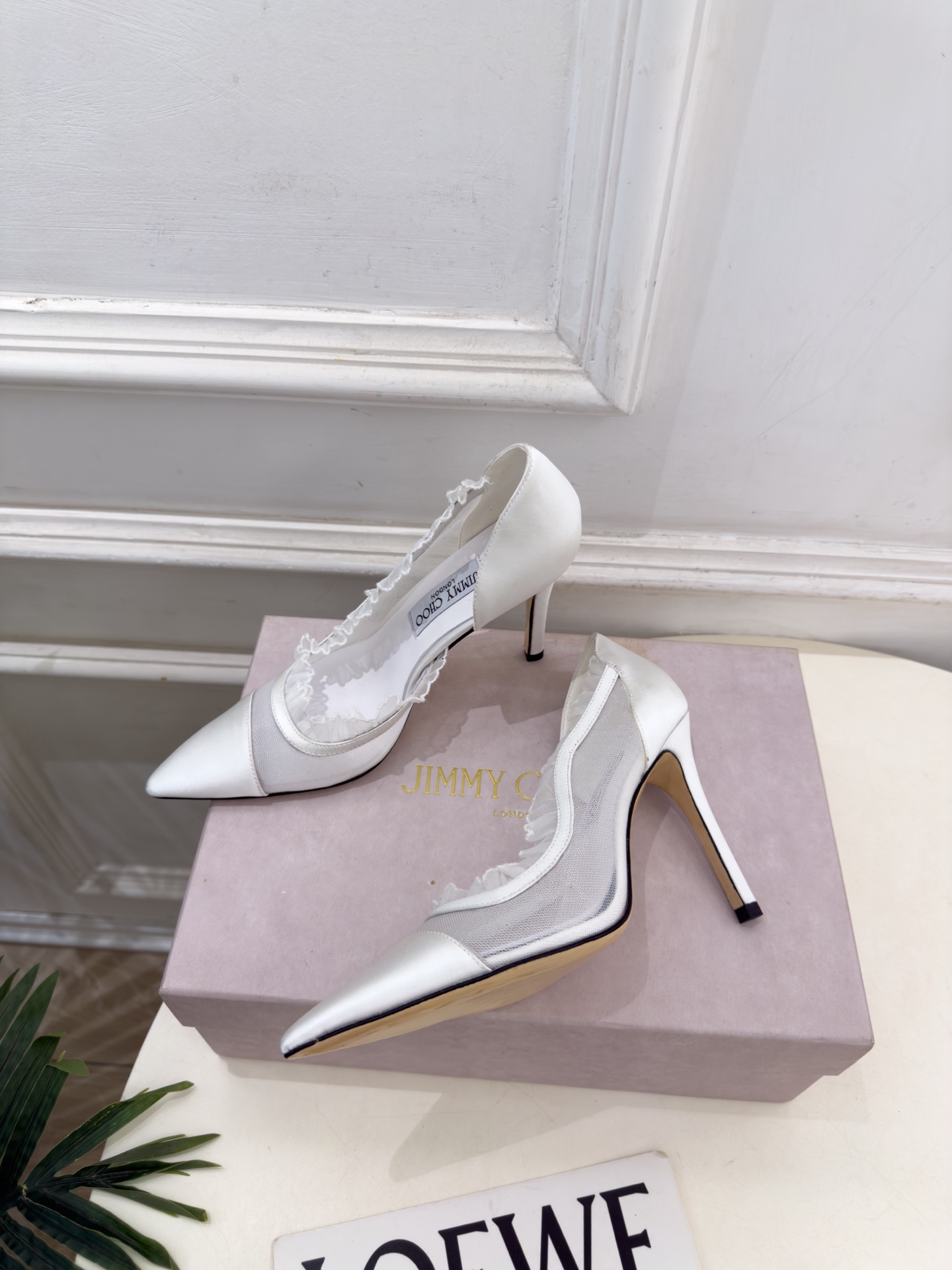 JimmyChoo 吉米周 26𝐬𝐬 ———      ✨ 2026秋冬新品 专柜最新 JC尖头网纱内空高跟鞋  BS名