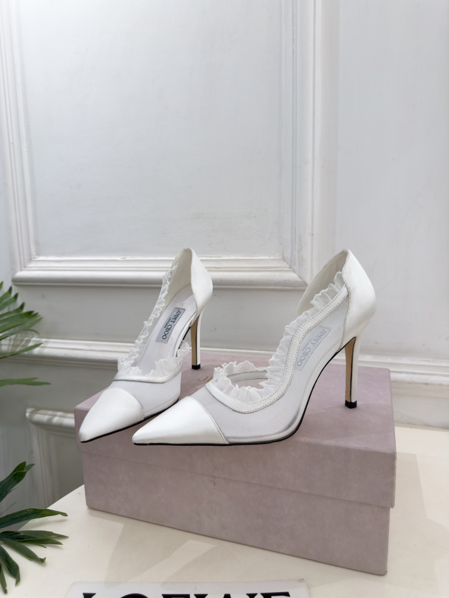 JimmyChoo 吉米周 26𝐬𝐬 ———      ✨ 2026秋冬新品 专柜最新 JC尖头网纱内空高跟鞋  BS名