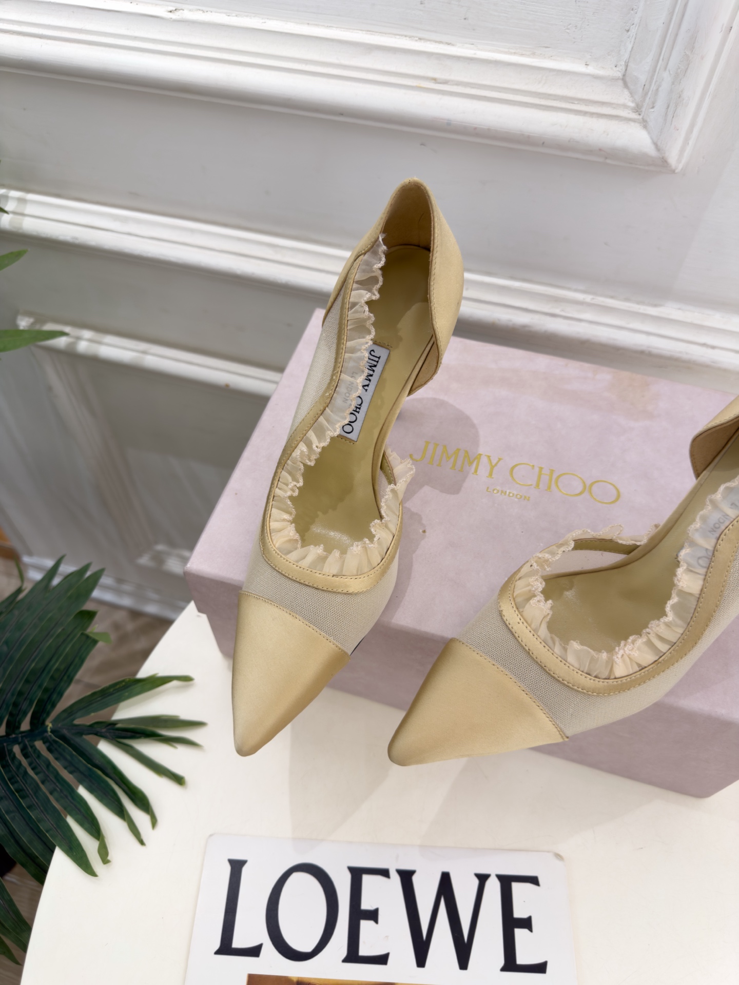 JimmyChoo 吉米周 26𝐬𝐬 ———      ✨ 2026秋冬新品 专柜最新 JC尖头网纱内空高跟鞋  BS名