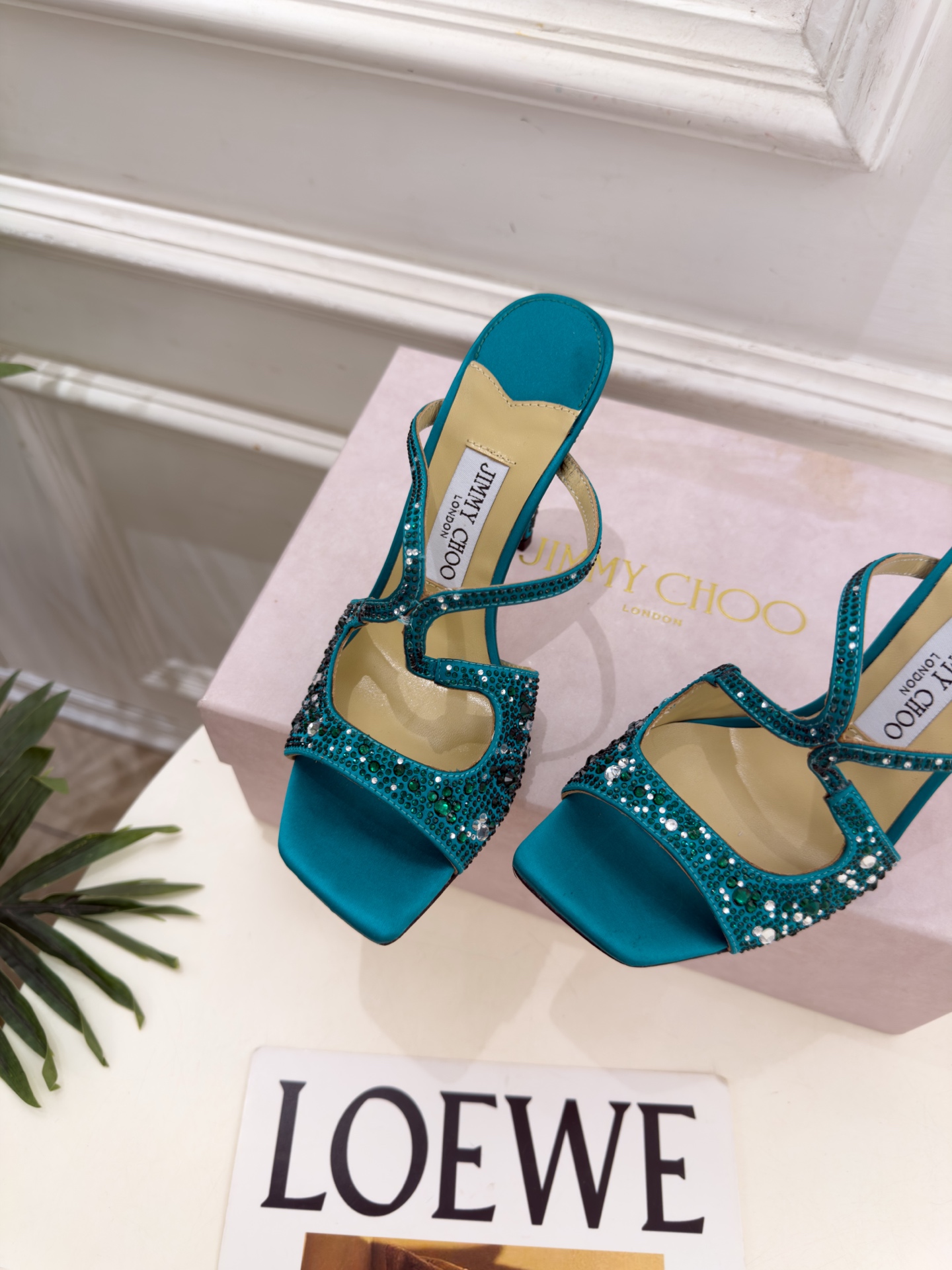 JimmyChoo 吉米周 26𝐬𝐬 ——— ✨ 2026新品 专柜最新JC水钻渐变色鱼嘴高跟拖鞋 BS名媛 JimmyChoo 吉米周 26𝐬𝐬 ——— ✨ 2026新品 专柜最新JC水钻渐变色鱼嘴高跟拖鞋 BS名媛