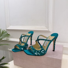 JimmyChoo 吉米周 26𝐬𝐬 ——— ✨ 2026新品 专柜最新JC水钻渐变色鱼嘴高跟拖鞋 BS名媛 JimmyChoo 吉米周 26𝐬𝐬 ——— ✨ 2026新品 专柜最新JC水钻渐变色鱼嘴高跟拖鞋 BS名媛