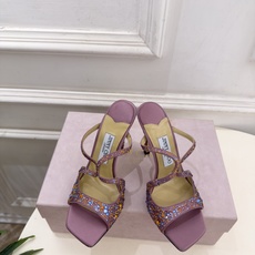 JimmyChoo 吉米周 26𝐬𝐬 ——— ✨ 2026新品 专柜最新JC水钻渐变色鱼嘴高跟拖鞋 BS名媛 JimmyChoo 吉米周 26𝐬𝐬 ——— ✨ 2026新品 专柜最新JC水钻渐变色鱼嘴高跟拖鞋 BS名媛