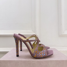 JimmyChoo 吉米周 26𝐬𝐬 ——— ✨ 2026新品 专柜最新JC水钻渐变色鱼嘴高跟拖鞋 BS名媛 JimmyChoo 吉米周 26𝐬𝐬 ——— ✨ 2026新品 专柜最新JC水钻渐变色鱼嘴高跟拖鞋 BS名媛