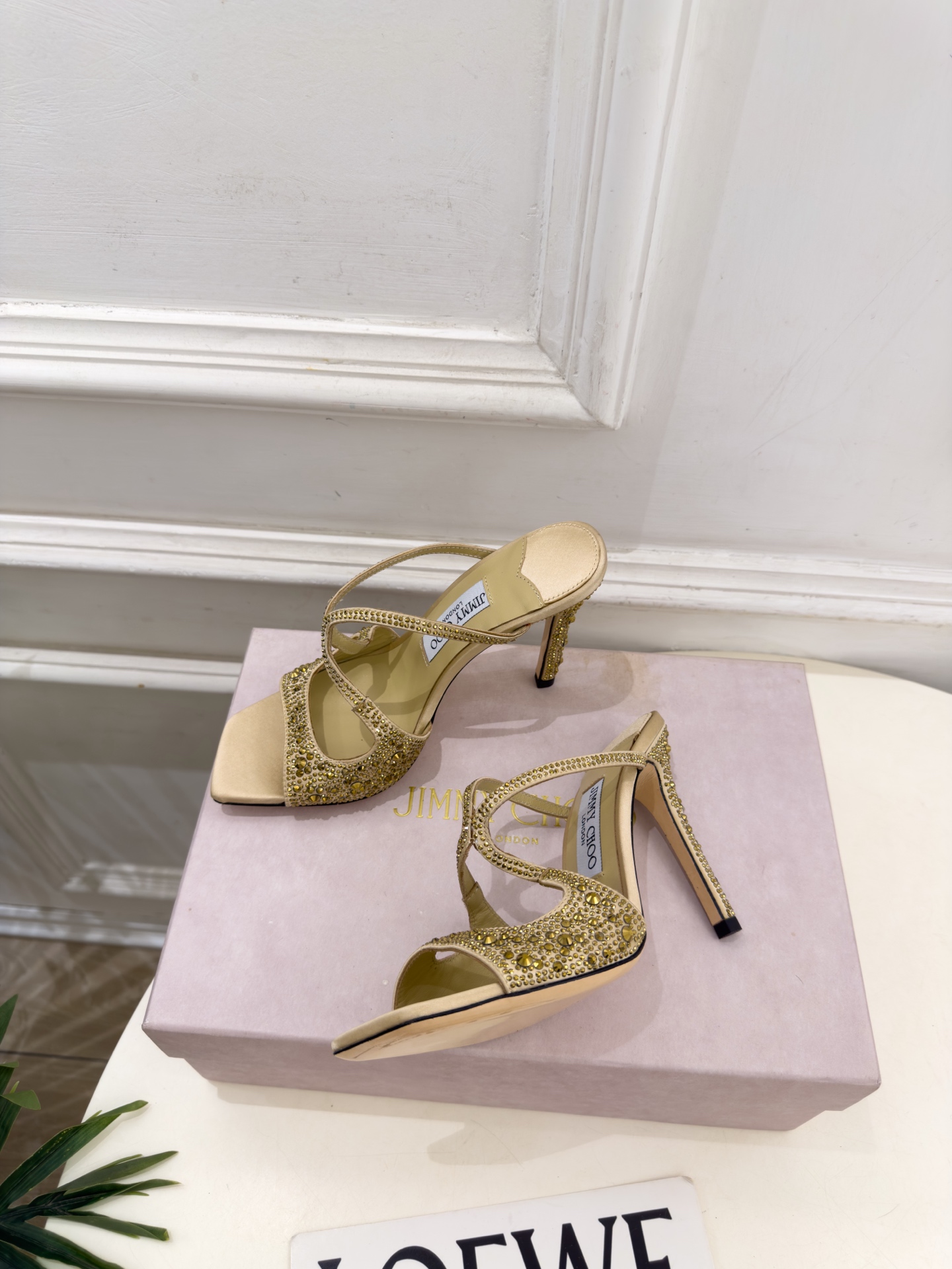 JimmyChoo 吉米周 26𝐬𝐬 ——— ✨ 2026新品 专柜最新JC水钻渐变色鱼嘴高跟拖鞋 BS名媛 JimmyChoo 吉米周 26𝐬𝐬 ——— ✨ 2026新品 专柜最新JC水钻渐变色鱼嘴高跟拖鞋 BS名媛