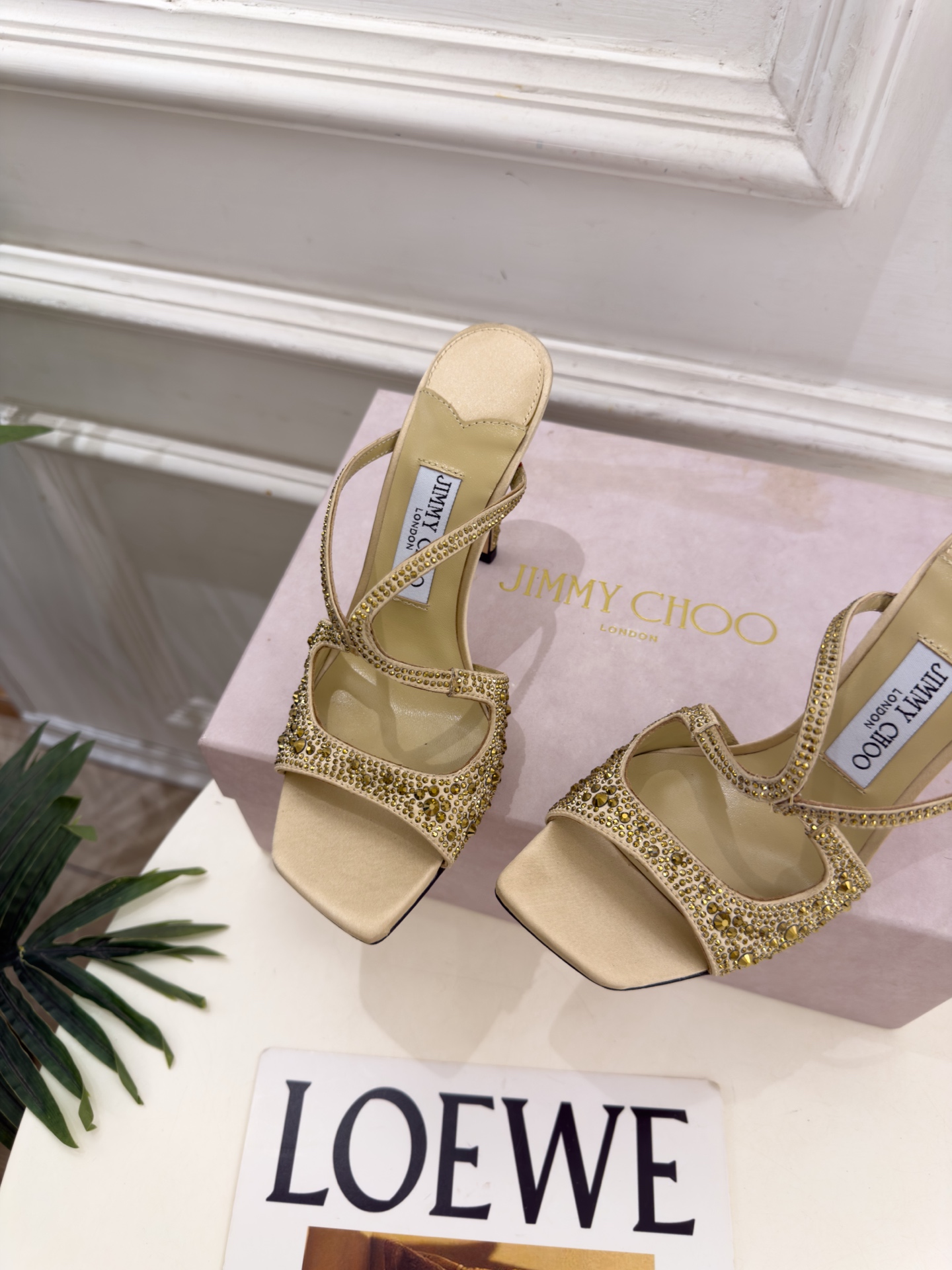 JimmyChoo 吉米周 26𝐬𝐬 ——— ✨ 2026新品 专柜最新JC水钻渐变色鱼嘴高跟拖鞋 BS名媛 JimmyChoo 吉米周 26𝐬𝐬 ——— ✨ 2026新品 专柜最新JC水钻渐变色鱼嘴高跟拖鞋 BS名媛