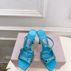 JimmyChoo 吉米周 26𝐬𝐬 ——— ✨ 2026新品 专柜最新JC水钻渐变色鱼嘴高跟拖鞋 BS名媛 JimmyChoo 吉米周 26𝐬𝐬 ——— ✨ 2026新品 专柜最新JC水钻渐变色鱼嘴高跟拖鞋 BS名媛