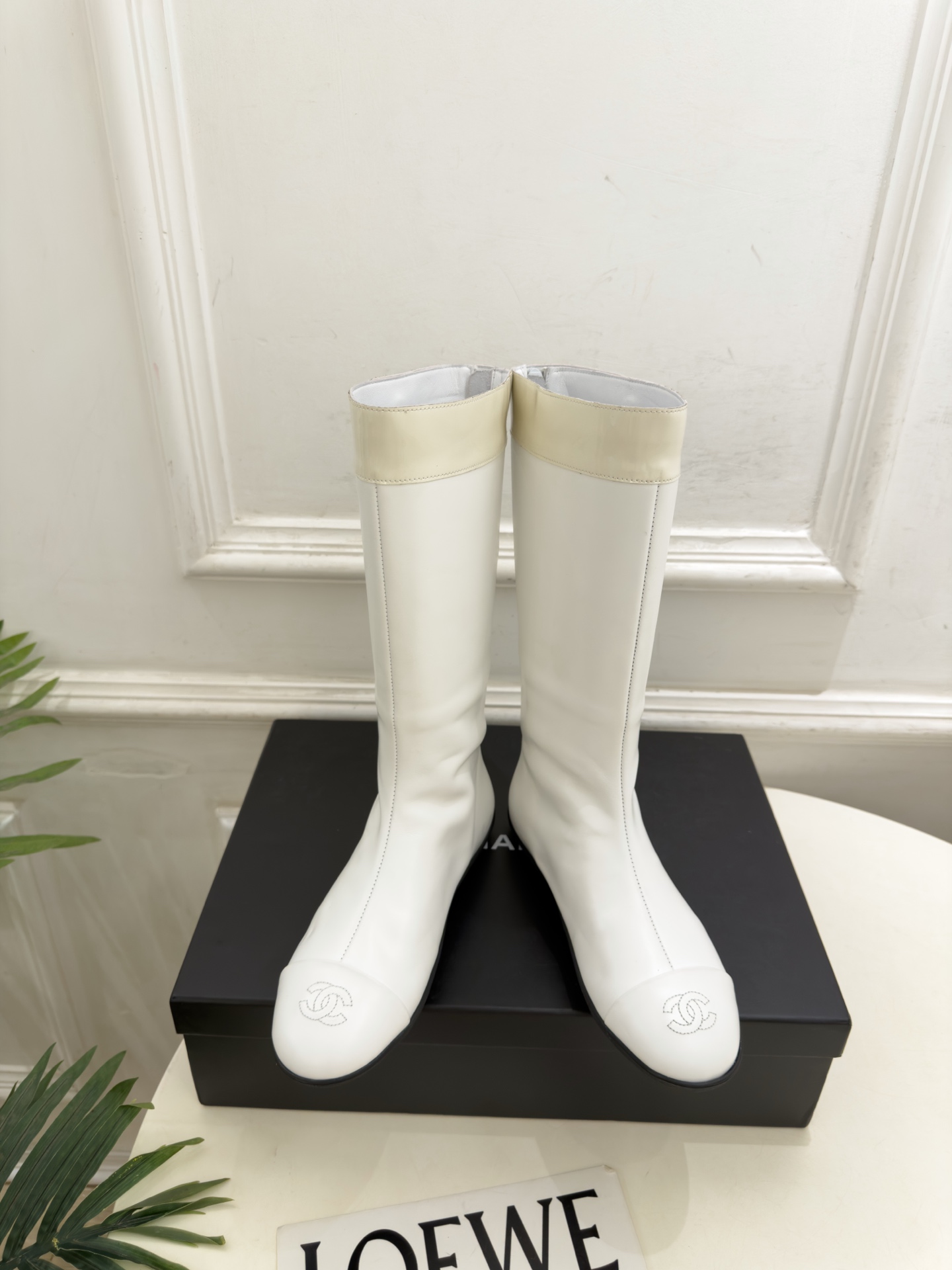 White Tall Boots