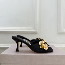 JimmyChoo 吉米周 26𝐬𝐬 ——— ✨ 2026秋冬新品 专柜最新JC金属花朵方头高跟拖鞋 BS名媛 JimmyChoo 吉米周 26𝐬𝐬 ——— ✨ 2026秋冬新品 专柜最新JC金属花朵方头高跟拖鞋 BS名媛