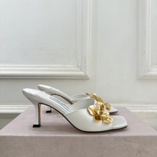 JimmyChoo 吉米周 26𝐬𝐬 ——— ✨ 2026秋冬新品 专柜最新JC金属花朵方头高跟拖鞋 BS名媛 JimmyChoo 吉米周 26𝐬𝐬 ——— ✨ 2026秋冬新品 专柜最新JC金属花朵方头高跟拖鞋 BS名媛