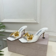 JimmyChoo 吉米周 26𝐬𝐬 ——— ✨ 2026秋冬新品 专柜最新JC金属花朵方头高跟拖鞋 BS名媛 JimmyChoo 吉米周 26𝐬𝐬 ——— ✨ 2026秋冬新品 专柜最新JC金属花朵方头高跟拖鞋 BS名媛