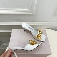 JimmyChoo 吉米周 26𝐬𝐬 ——— ✨ 2026秋冬新品 专柜最新JC金属花朵方头高跟拖鞋 BS名媛 JimmyChoo 吉米周 26𝐬𝐬 ——— ✨ 2026秋冬新品 专柜最新JC金属花朵方头高跟拖鞋 BS名媛
