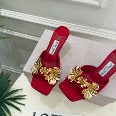JimmyChoo 吉米周 26𝐬𝐬 ——— ✨ 2026秋冬新品 专柜最新JC金属花朵方头高跟拖鞋 BS名媛 JimmyChoo 吉米周 26𝐬𝐬 ——— ✨ 2026秋冬新品 专柜最新JC金属花朵方头高跟拖鞋 BS名媛