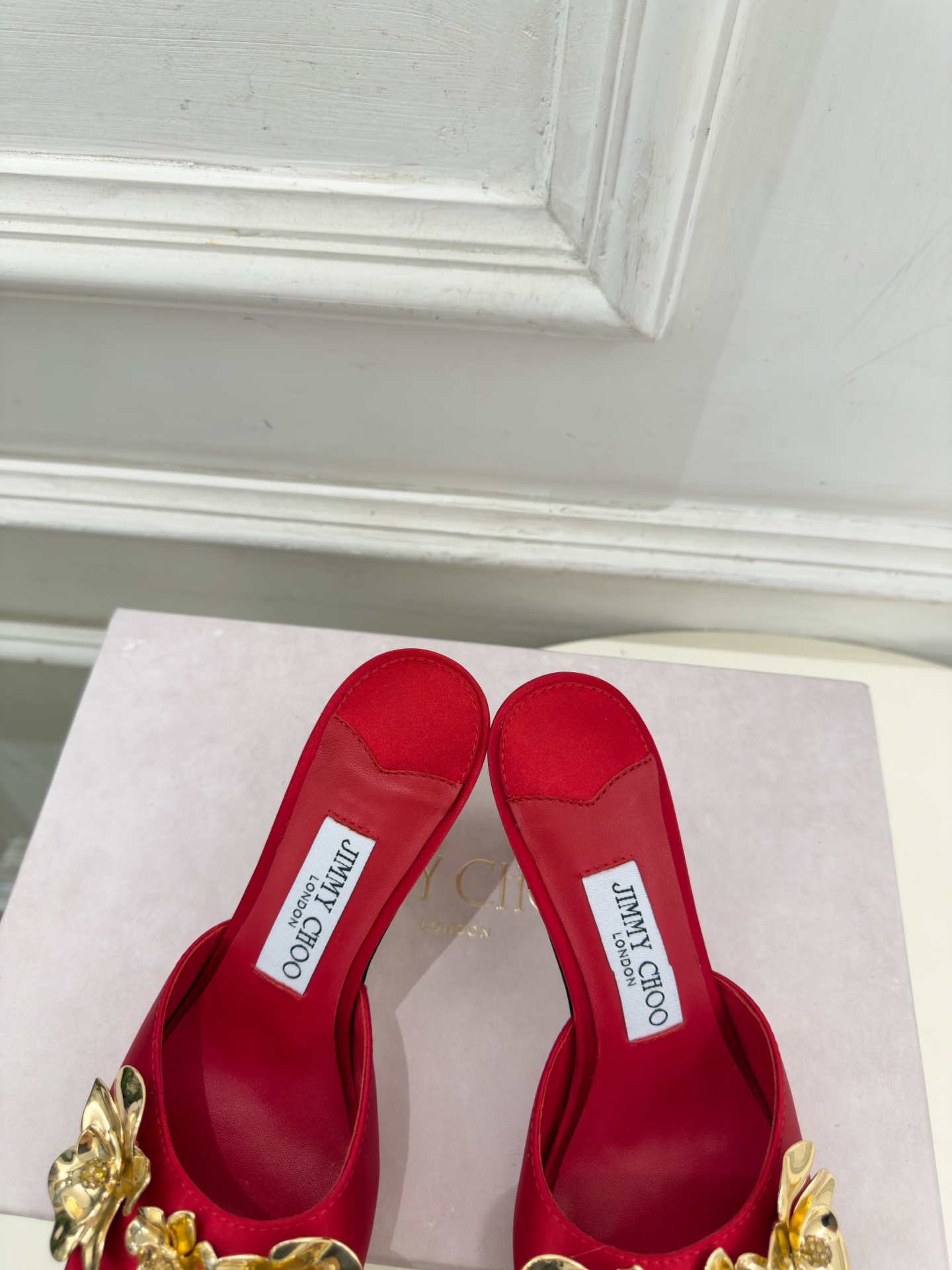 JimmyChoo 吉米周 26𝐬𝐬 ——— ✨ 2026秋冬新品 专柜最新JC金属花朵方头高跟拖鞋 BS名媛 JimmyChoo 吉米周 26𝐬𝐬 ——— ✨ 2026秋冬新品 专柜最新JC金属花朵方头高跟拖鞋 BS名媛