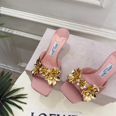 JimmyChoo 吉米周 26𝐬𝐬 ——— ✨ 2026秋冬新品 专柜最新JC金属花朵方头高跟拖鞋 BS名媛 JimmyChoo 吉米周 26𝐬𝐬 ——— ✨ 2026秋冬新品 专柜最新JC金属花朵方头高跟拖鞋 BS名媛