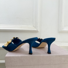 JimmyChoo 吉米周 26𝐬𝐬 ——— ✨ 2026秋冬新品 专柜最新JC金属花朵方头高跟拖鞋 BS名媛 JimmyChoo 吉米周 26𝐬𝐬 ——— ✨ 2026秋冬新品 专柜最新JC金属花朵方头高跟拖鞋 BS名媛