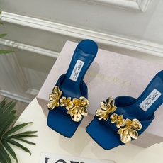 JimmyChoo 吉米周 26𝐬𝐬 ——— ✨ 2026秋冬新品 专柜最新JC金属花朵方头高跟拖鞋 BS名媛 JimmyChoo 吉米周 26𝐬𝐬 ——— ✨ 2026秋冬新品 专柜最新JC金属花朵方头高跟拖鞋 BS名媛
