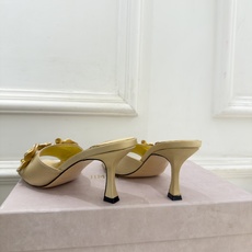 JimmyChoo 吉米周 26𝐬𝐬 ——— ✨ 2026秋冬新品 专柜最新JC金属花朵方头高跟拖鞋 BS名媛 JimmyChoo 吉米周 26𝐬𝐬 ——— ✨ 2026秋冬新品 专柜最新JC金属花朵方头高跟拖鞋 BS名媛