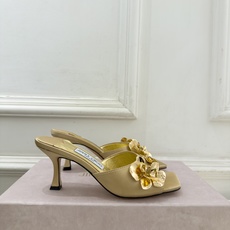JimmyChoo 吉米周 26𝐬𝐬 ——— ✨ 2026秋冬新品 专柜最新JC金属花朵方头高跟拖鞋 BS名媛 JimmyChoo 吉米周 26𝐬𝐬 ——— ✨ 2026秋冬新品 专柜最新JC金属花朵方头高跟拖鞋 BS名媛