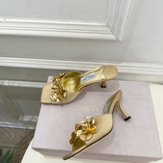 JimmyChoo 吉米周 26𝐬𝐬 ——— ✨ 2026秋冬新品 专柜最新JC金属花朵方头高跟拖鞋 BS名媛 JimmyChoo 吉米周 26𝐬𝐬 ——— ✨ 2026秋冬新品 专柜最新JC金属花朵方头高跟拖鞋 BS名媛
