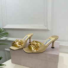 JimmyChoo 吉米周 26𝐬𝐬 ——— ✨ 2026秋冬新品 专柜最新JC金属花朵方头高跟拖鞋 BS名媛 JimmyChoo 吉米周 26𝐬𝐬 ——— ✨ 2026秋冬新品 专柜最新JC金属花朵方头高跟拖鞋 BS名媛