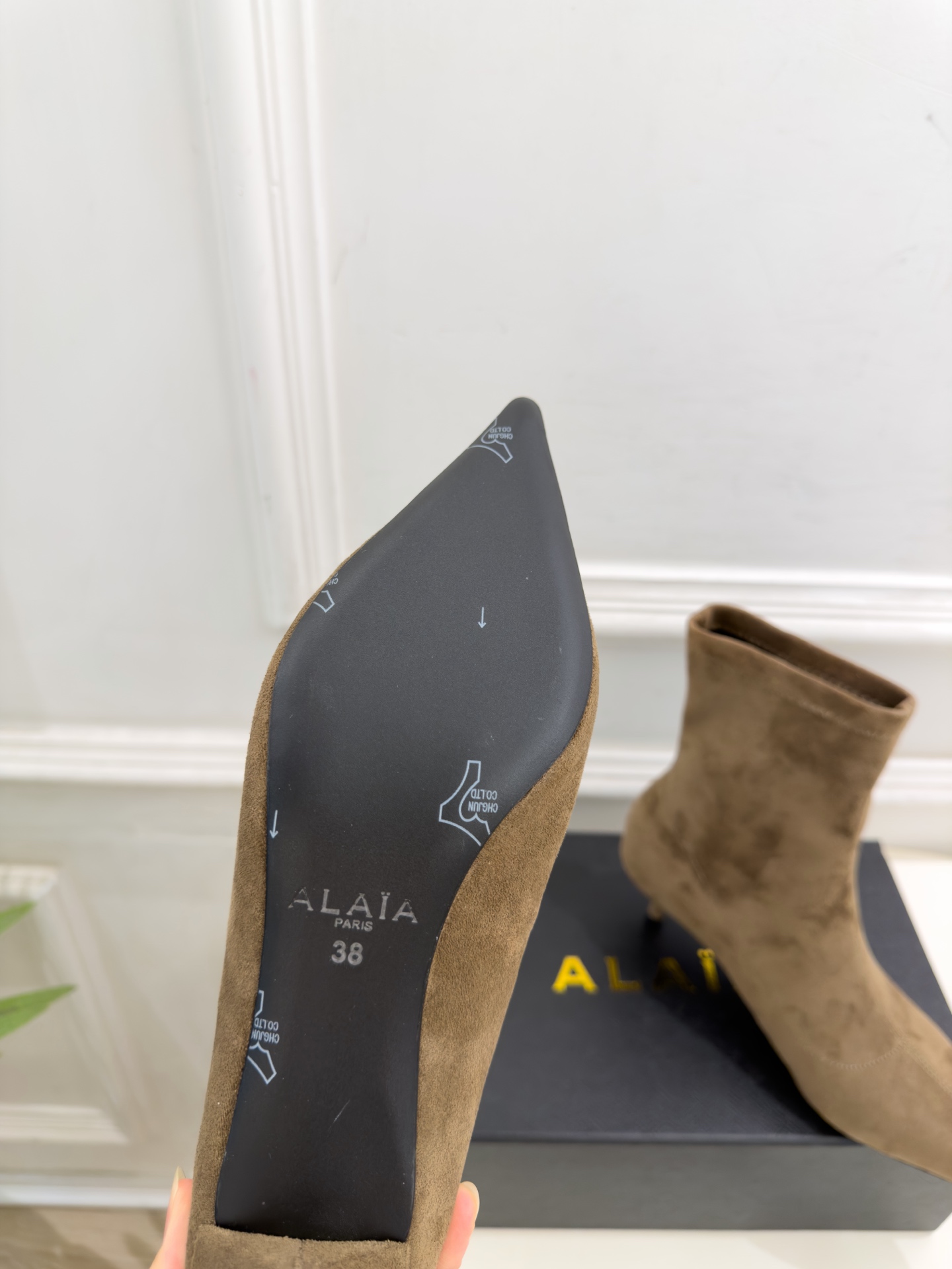 ALAÏA 阿莱亚26𝐬𝐬   2026秋冬新品 秀场同款 极简复古尖头小猫跟短靴 ————————— Alaïa作为这