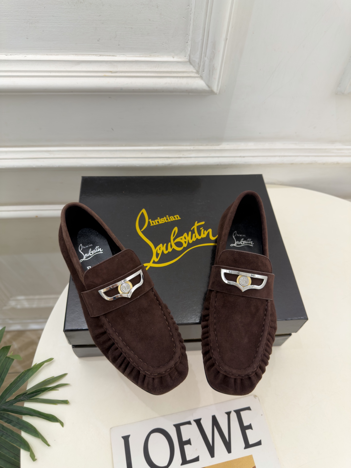Christian Louboutin路铂廷 26ss ✨ 2026秋冬新品 CL复古褶皱情侣款乐福鞋 小皮鞋系列，顶级