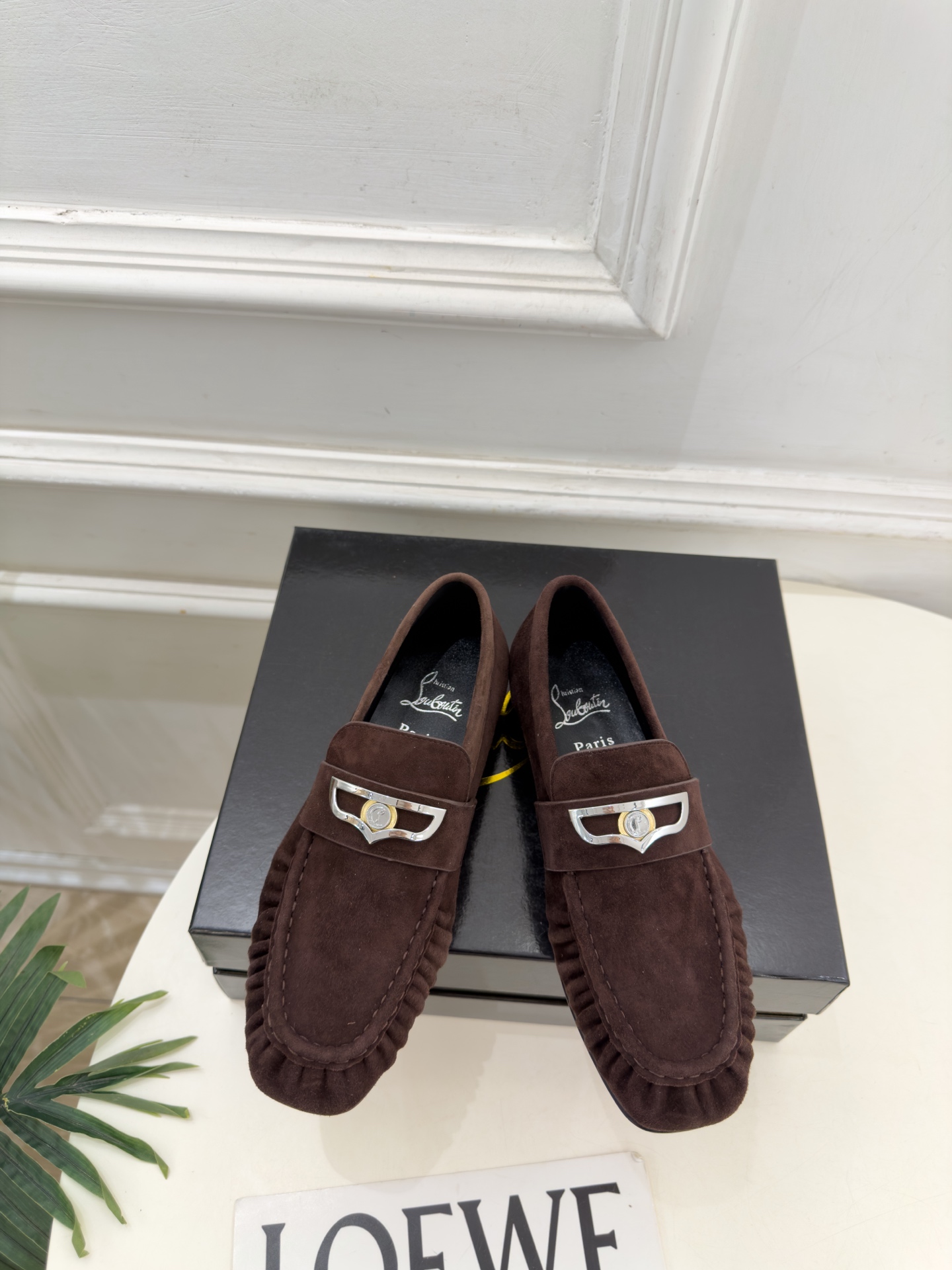 Christian Louboutin路铂廷 26ss ✨ 2026秋冬新品 CL复古褶皱情侣款乐福鞋 小皮鞋系列，顶级