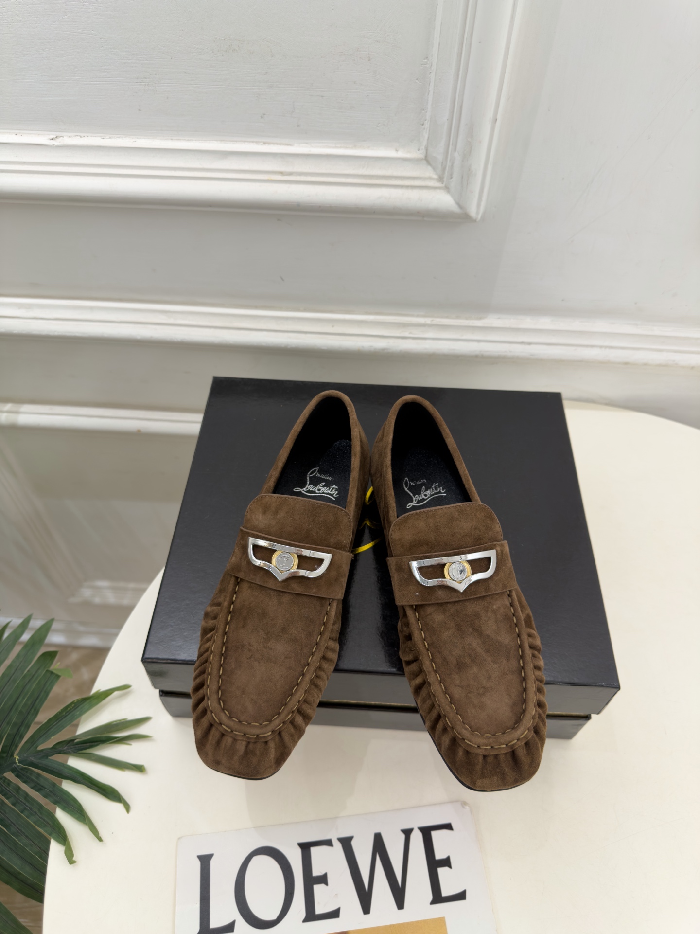 Christian Louboutin路铂廷 26ss ✨ 2026秋冬新品 CL复古褶皱情侣款乐福鞋 小皮鞋系列，顶级