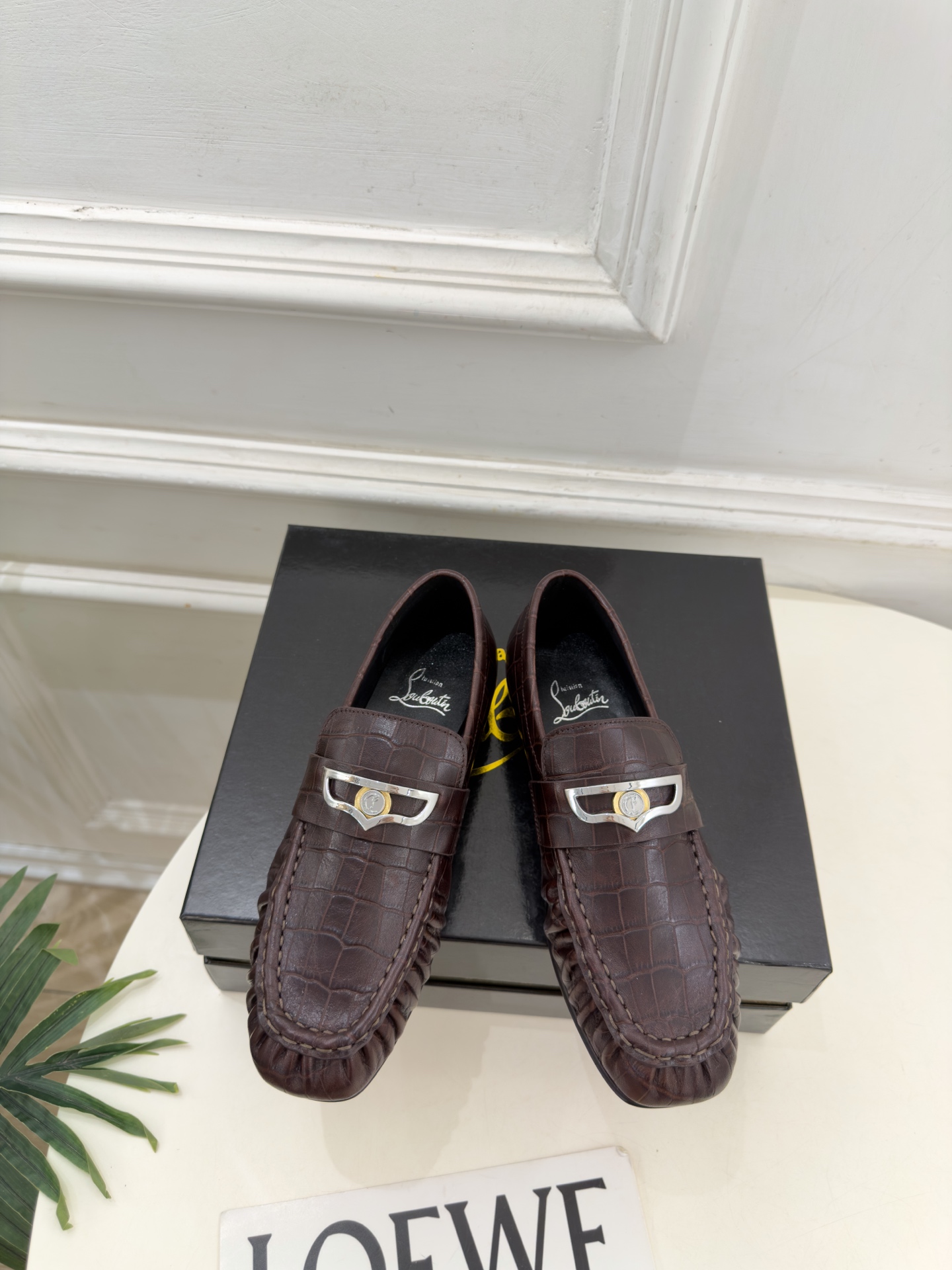 Christian Louboutin路铂廷 26ss ✨ 2026秋冬新品 CL复古褶皱情侣款乐福鞋 小皮鞋系列，顶级