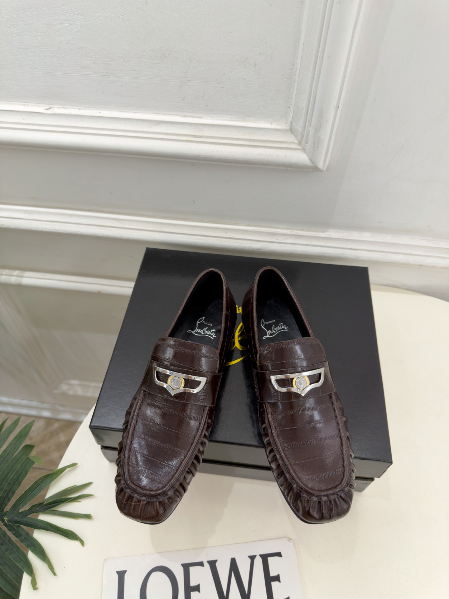 Christian Louboutin路铂廷 26ss ✨ 2026秋冬新品 CL复古褶皱情侣款乐福鞋 小皮鞋系列，顶级
