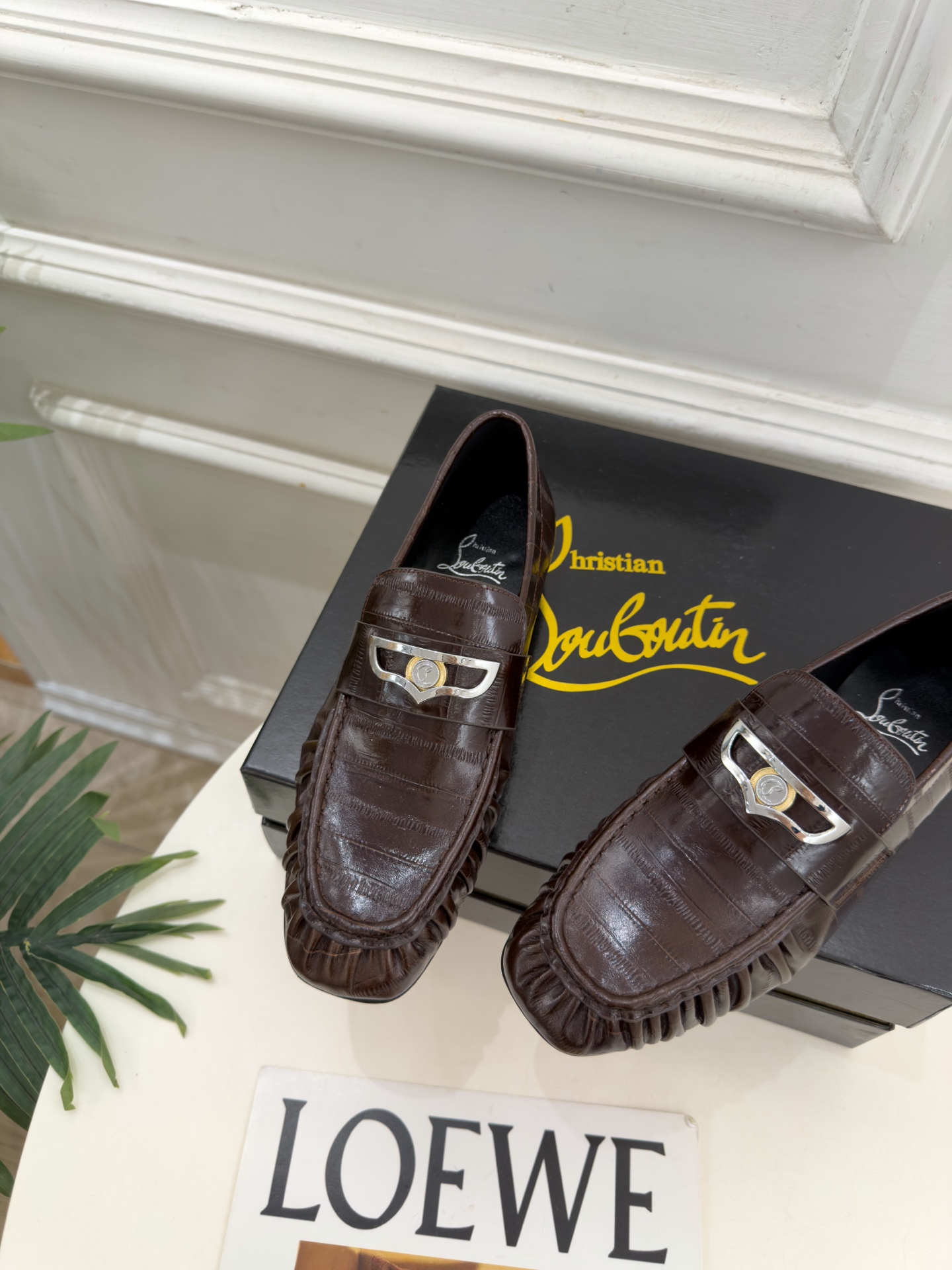 Christian Louboutin路铂廷 26ss ✨ 2026秋冬新品 CL复古褶皱情侣款乐福鞋 小皮鞋系列，顶级