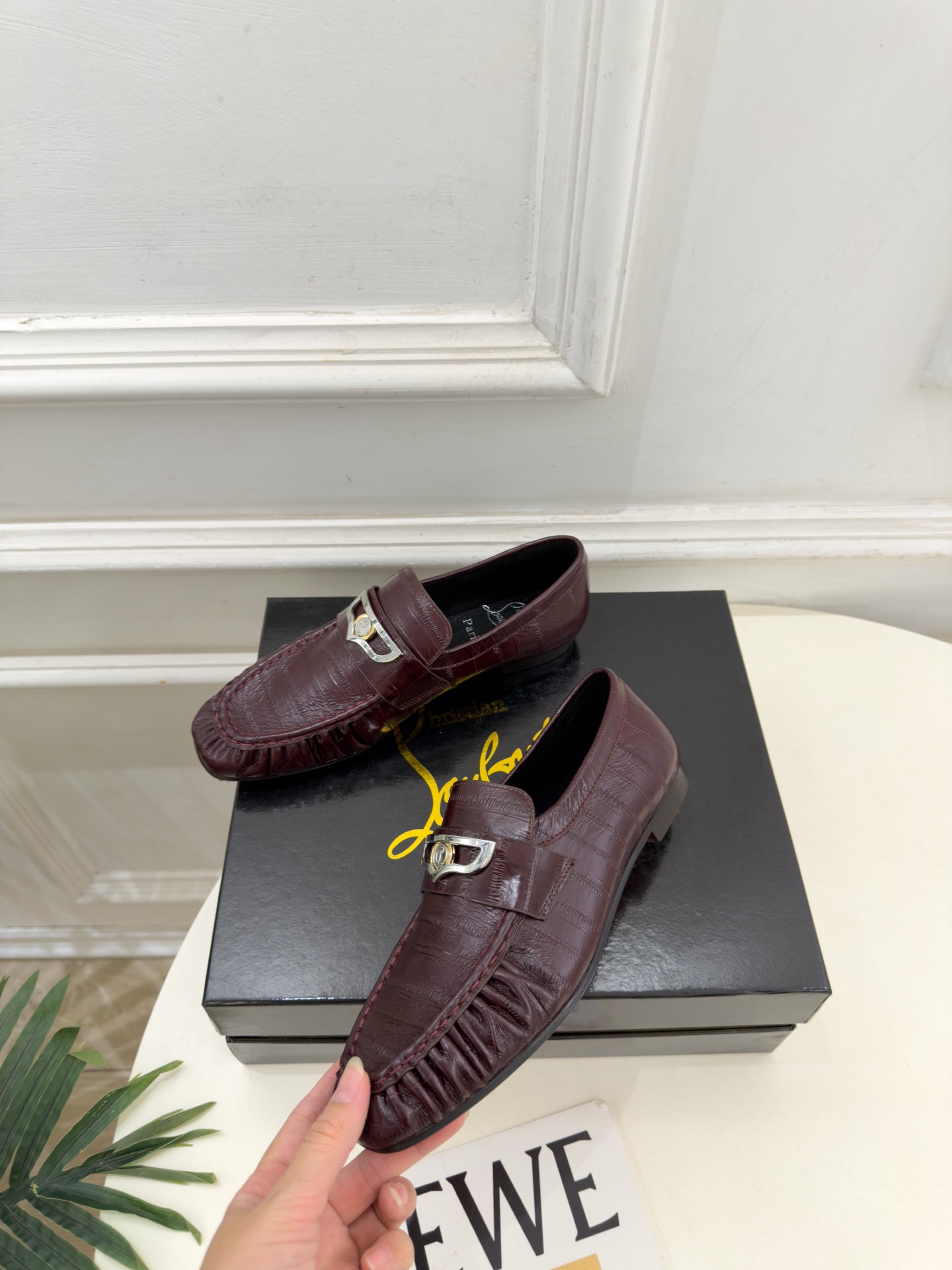 Christian Louboutin路铂廷 26ss ✨ 2026秋冬新品 CL复古褶皱情侣款乐福鞋 小皮鞋系列，顶级