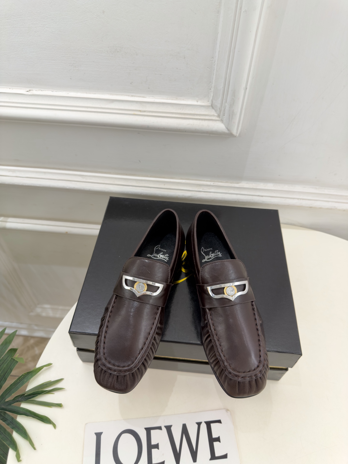 Christian Louboutin路铂廷 26ss ✨ 2026秋冬新品 CL复古褶皱情侣款乐福鞋 小皮鞋系列，顶级