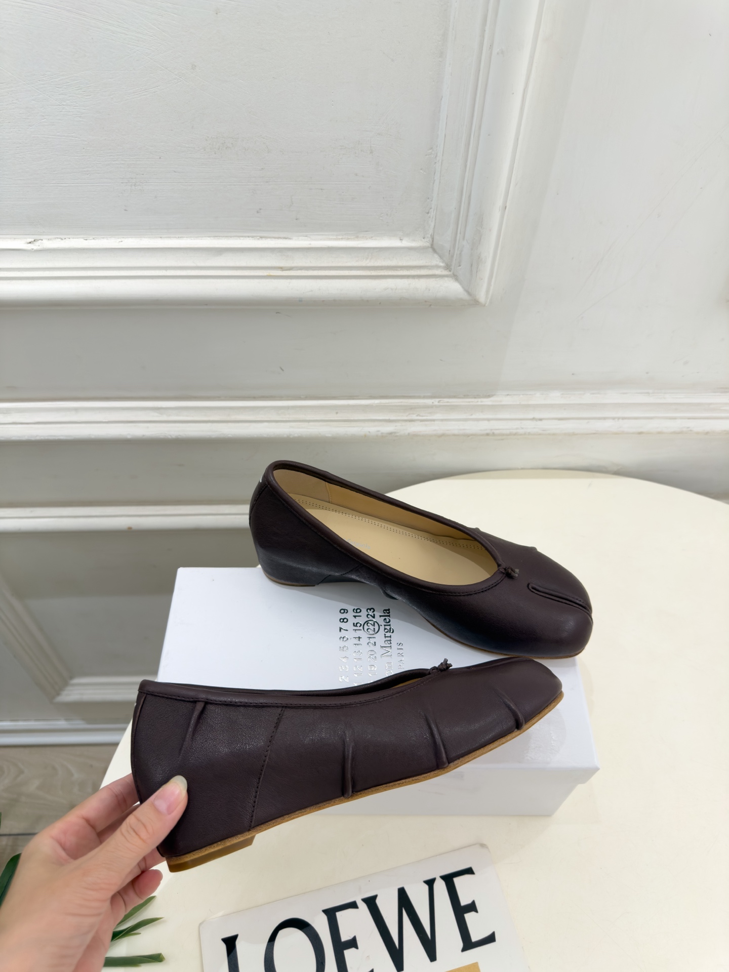 Maison Margiela· 马吉拉26𝐬𝐬  2026秋冬新品 MM6分趾褶皱内增高芭蕾鞋———————— MM6