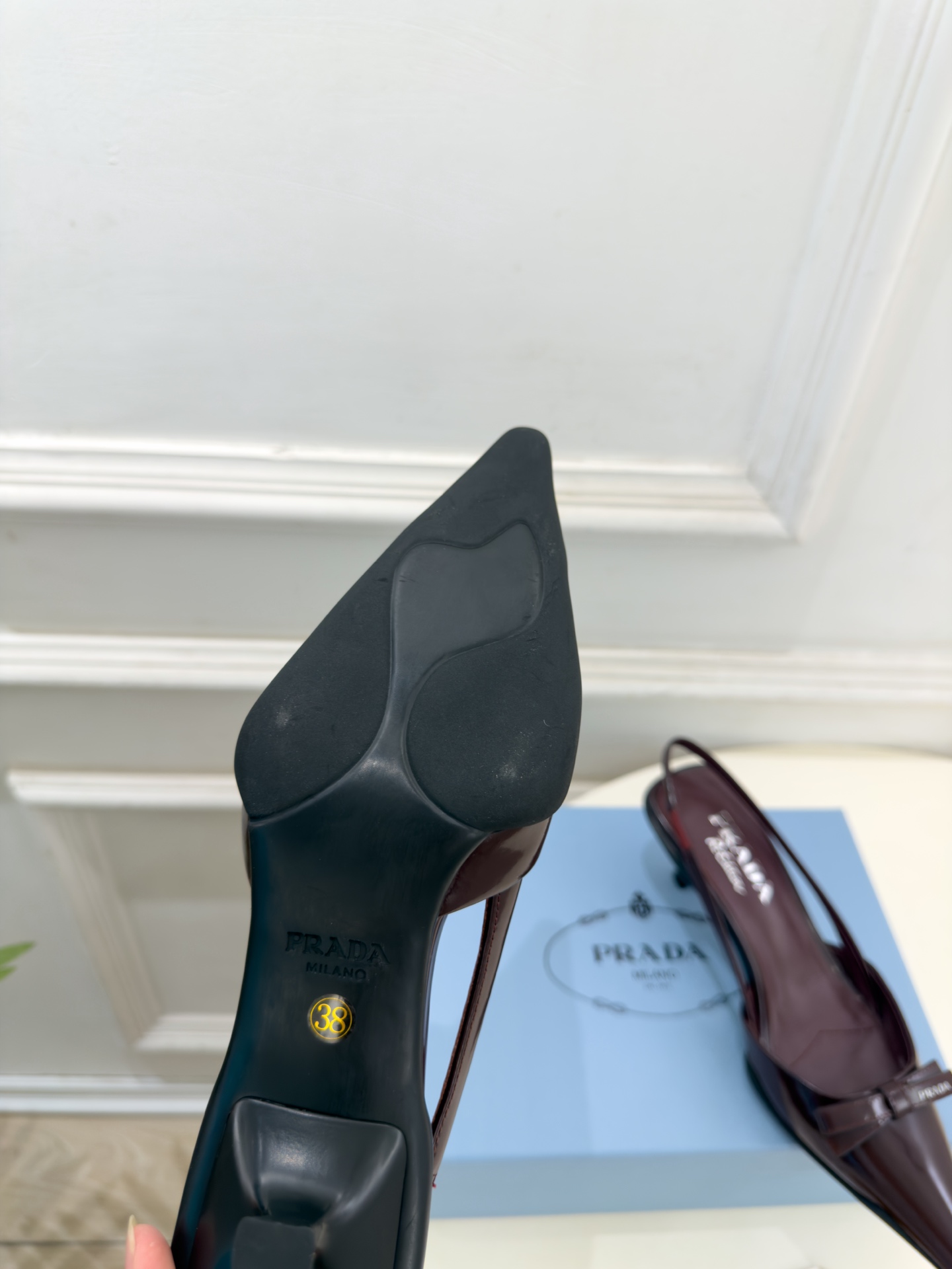 PRADA 普拉达  26𝐬𝐬  🌈2026春夏新品 专柜走秀款 经典字母尖头蝴蝶结后空猫跟凉鞋 系列〰 ◽鞋面：原版高