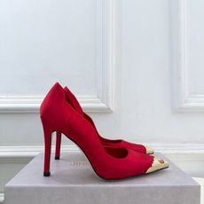 JimmyChoo 吉米周 26𝐬𝐬 ——— ✨ 2026秋冬新品 专柜最新 JC真丝缎面金属头内空高跟鞋 JimmyChoo 吉米周 26𝐬𝐬 ——— ✨ 2026秋冬新品 专柜最新 JC真丝缎面金属头内空高跟鞋