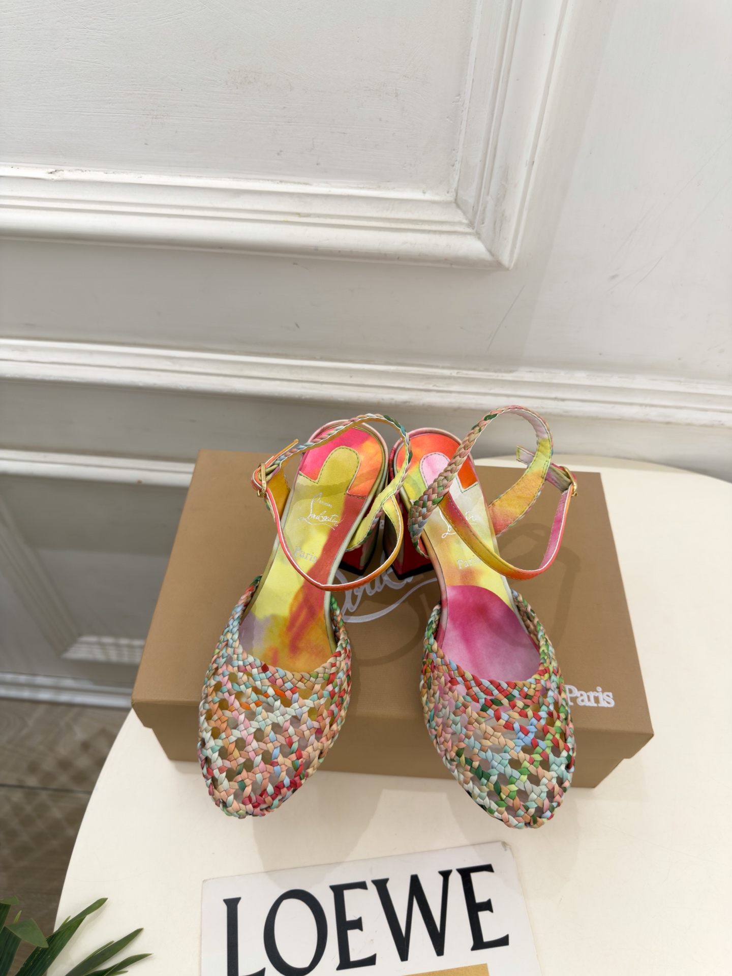 Christian Louboutin路铂廷CL 26ss新品编织镂空粗跟凉鞋 红底鞋系列，魅惑华丽的✨顶级硬货上新 💥