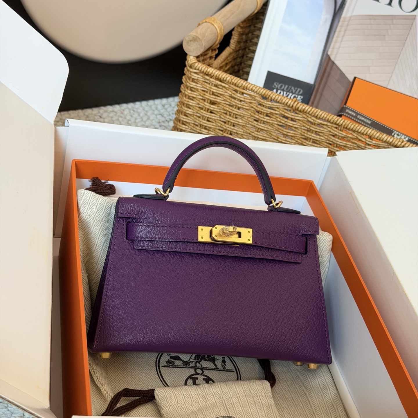 NO:851498,Mini Kelly goatskin sea anemone purple gold buckle,Hermes,hermes,sheepskin,Hermes,19860909Mini Kelly 山羊皮 海葵紫 金扣,爱马仕,hermes,sheepskin,Hermes,,Bag