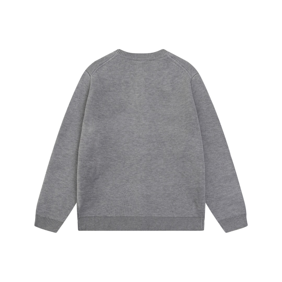 Miu Miu Muumu 2024fw Grey Wool Knitted Collar Sweater in XS-L Sizes - 图片 4