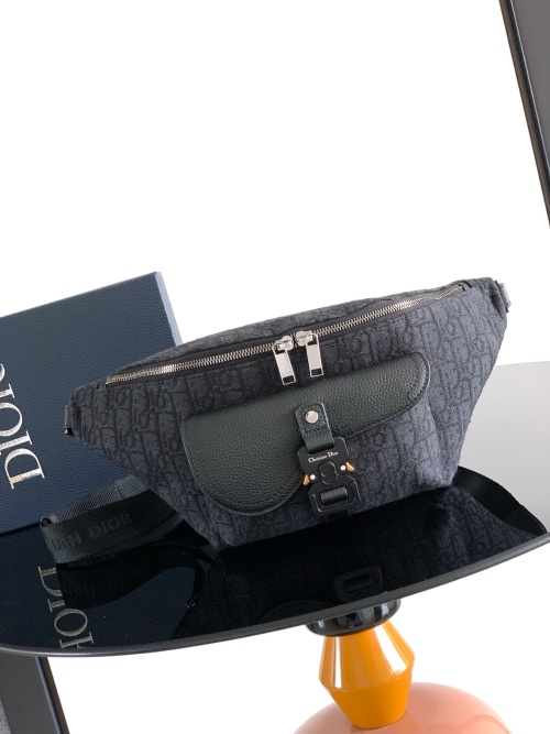 Dior Oblique Printed Saddle Waist Bag with Leather Details, 39 x 17 x 10.5 cm 1 Dior Oblique Printed Saddle Waist Bag with Leather Details, 39 x 17 x 10.5 cm