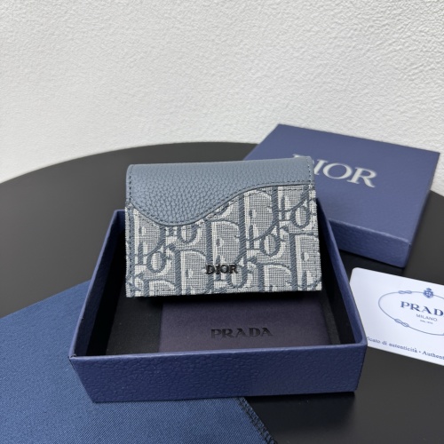 Dior Saddle Flap Card Holder Wallet, Oblique Jacquard, Blue Leather 1 Dior Saddle Flap Card Holder Wallet, Oblique Jacquard, Blue Leather