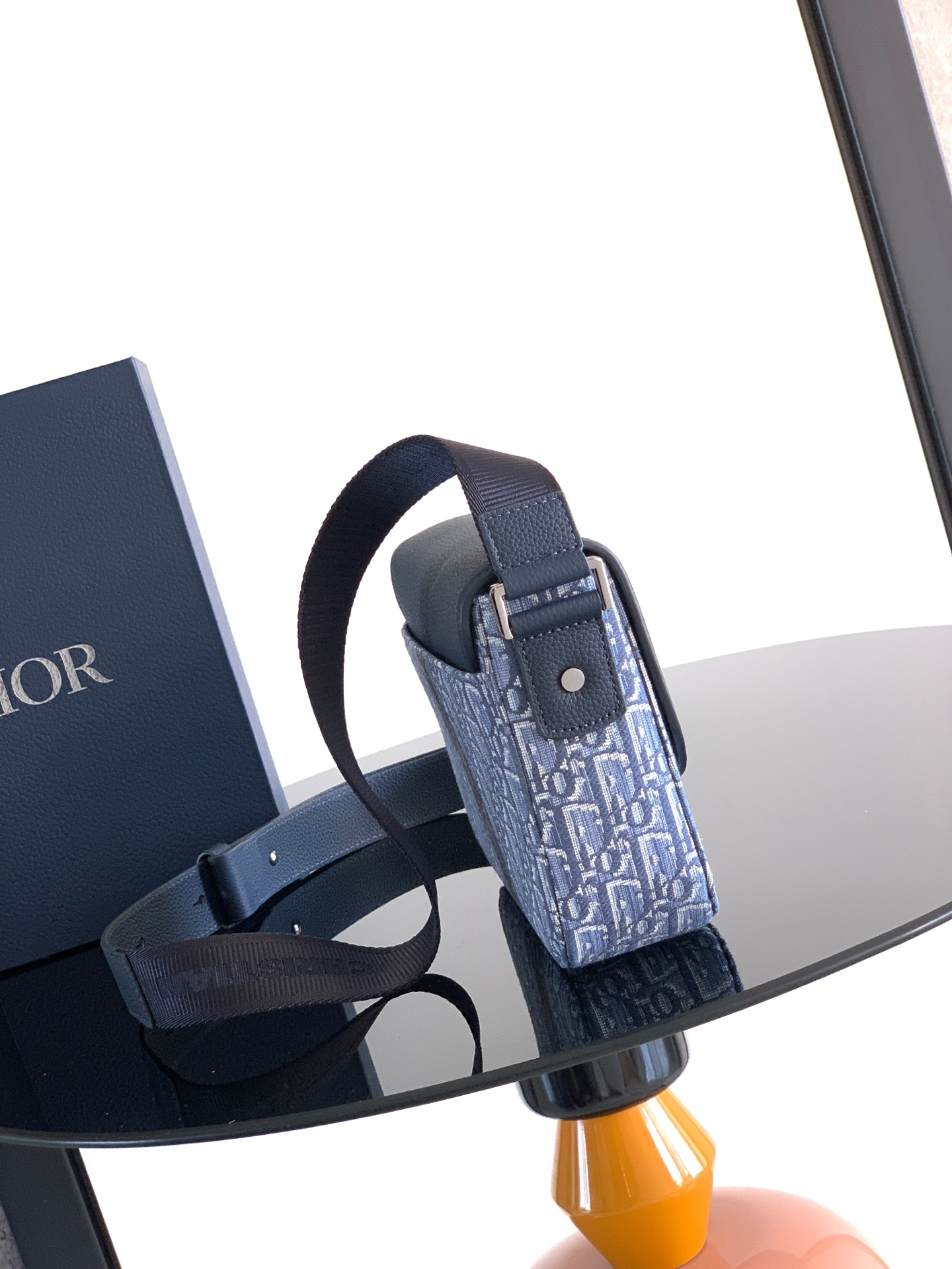 Dior Style Blue Leather Crossbody Bag Lookbook Reference image 2