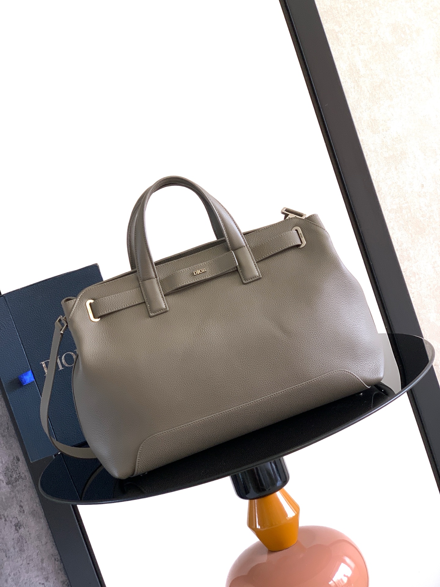 Dior Style Black Leather Top Handle Bag Lookbook Reference image 1