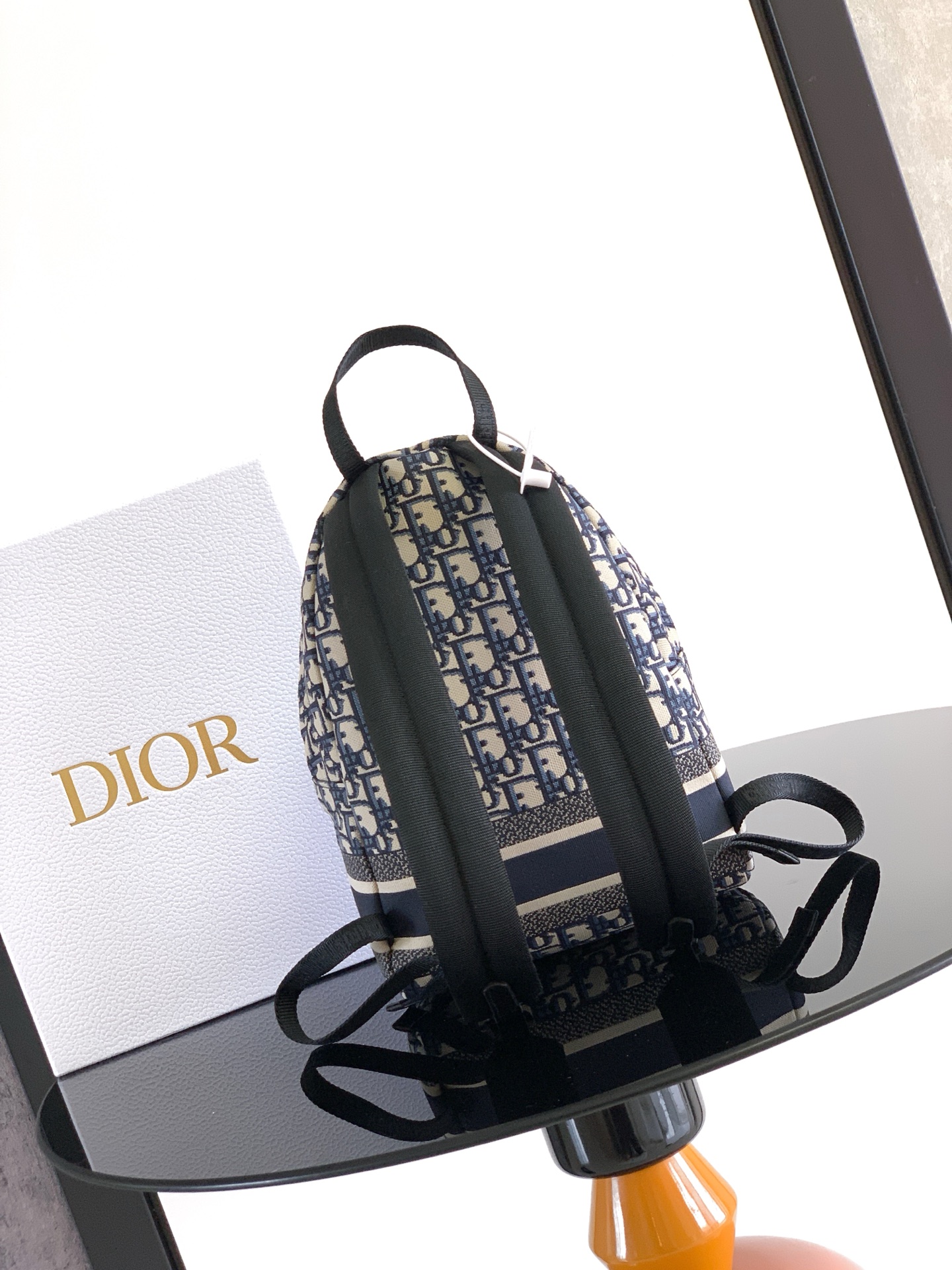 Dior 迷你这款 DiorTravel 双肩背包精巧实用 采用蓝色科技面料等材质精心制作