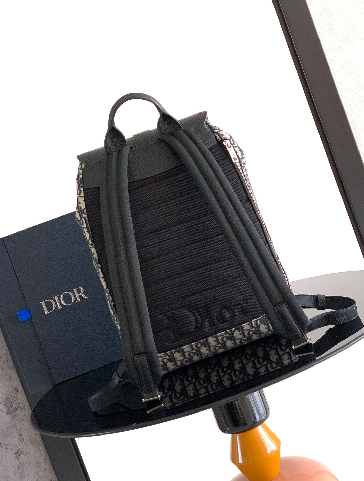 Dior 这款 Heritage 马鞍翻盖双肩背包采用