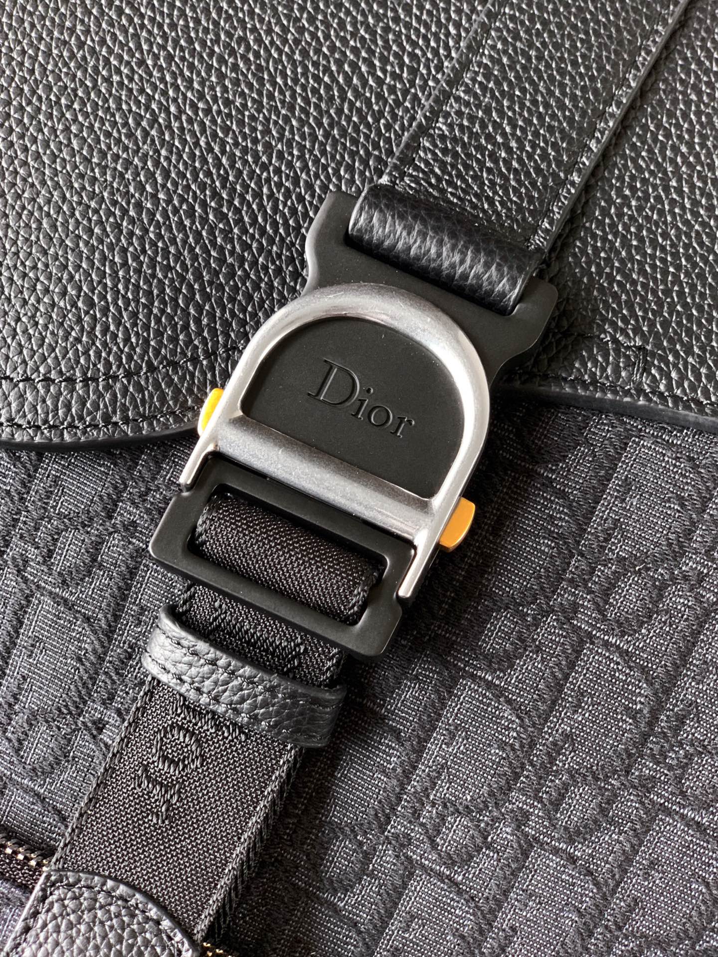 Dior 这款 Heritage 马鞍翻盖双肩背包采用