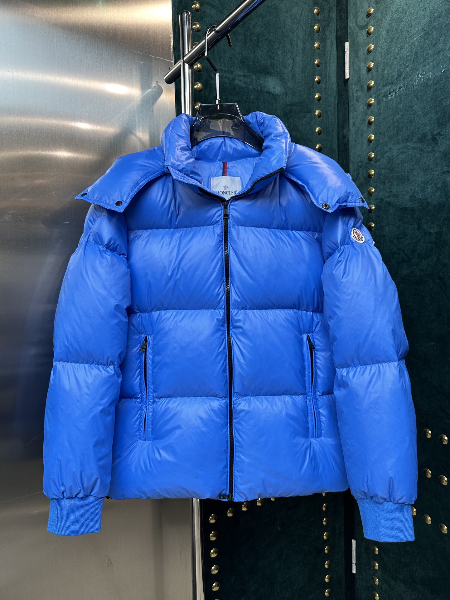 Moncler Clothing Down Jacket Black Blue White Unisex Duck Down Fall/Winter Collection Hooded Top
