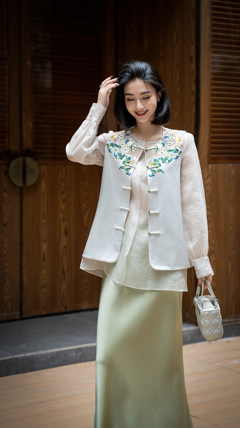2025 Spring Women’s Suit Collection: High-End Quality with Silver-Coated Acupuncture Details - 图片 3