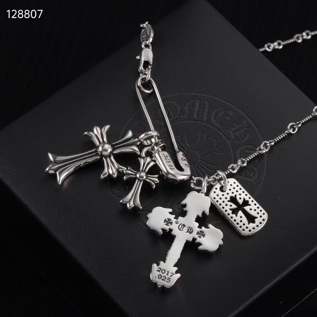 批 新款【专柜品质】Chrome Hearts克罗心别针组合套装项链 快手/ins/小红书热门 凹凸造型